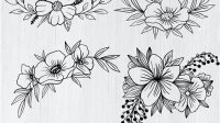 Hand Drawn Flower SVG - 69+  Best Flowers SVG Crafters Image