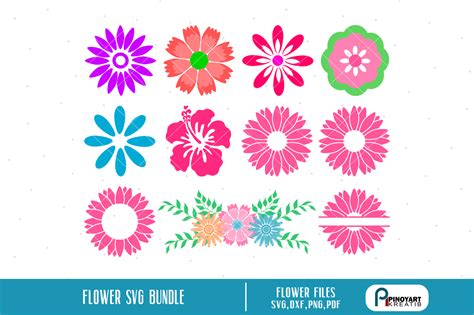 Half Flower SVG - 99+  Popular Flowers SVG Cut
