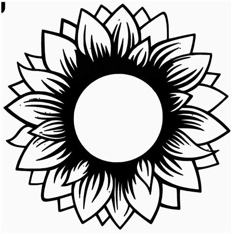 Free Sunflower Silhouette - 97+  Popular Flowers SVG Crafters File