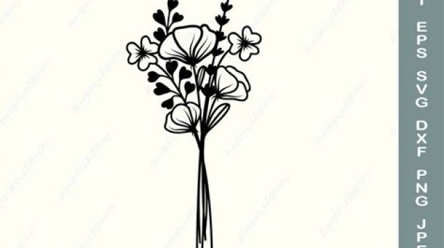 Flower With Stem SVG - 99+  Flowers SVG Scalable Graphics