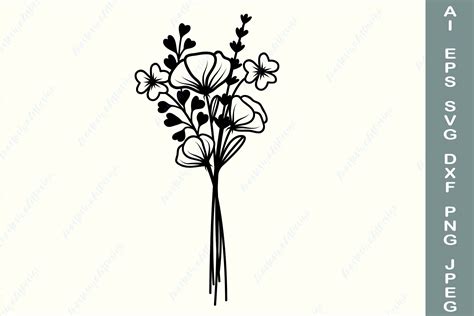 Flower With Stem SVG - 99+  Flowers SVG Scalable Graphics
