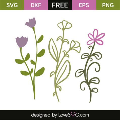 Flower Stem SVG - 74+  Flowers SVG Files for Cricut