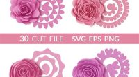 Flower Roll SVG - 47+  Popular Flowers SVG Crafters File
