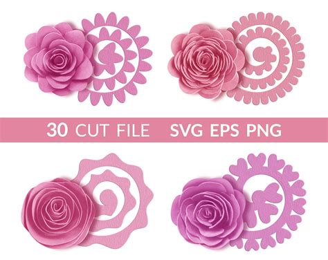 Flower Roll SVG - 47+  Popular Flowers SVG Crafters File