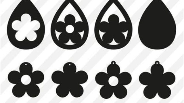 Flower Earring SVG - 51+  Best Flowers SVG Crafters Image