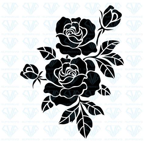 Floral Stencil SVG - 41+  Best Flowers SVG Crafters Image