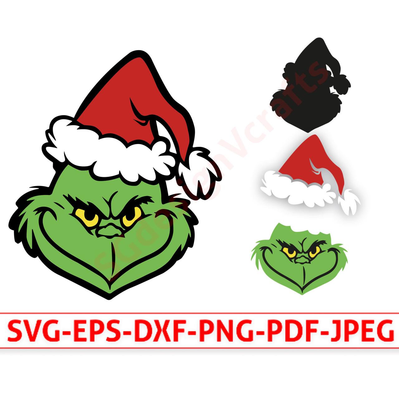 Layered Grinch SVG Grinch Face SVG Grinch SVG Christmas - Etsy Israel