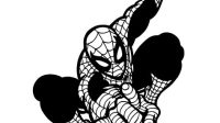 Spider Man SVG Black And White - 81+  Spiderman SVG Printable