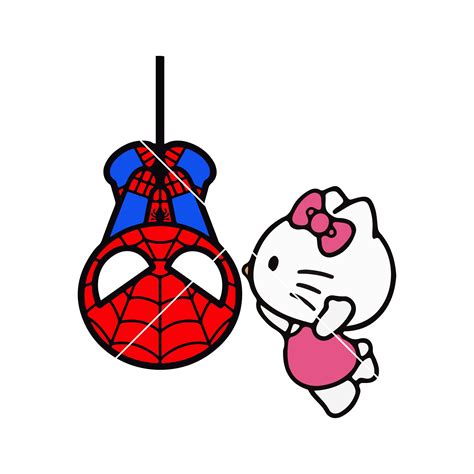 Spiderman Hello Kitty SVG - 37+  Editable Spiderman SVG Files