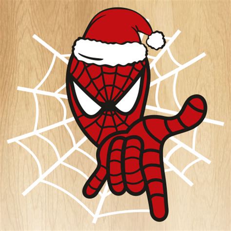 Spiderman Santa SVG - 15+  Editable Spiderman SVG Files