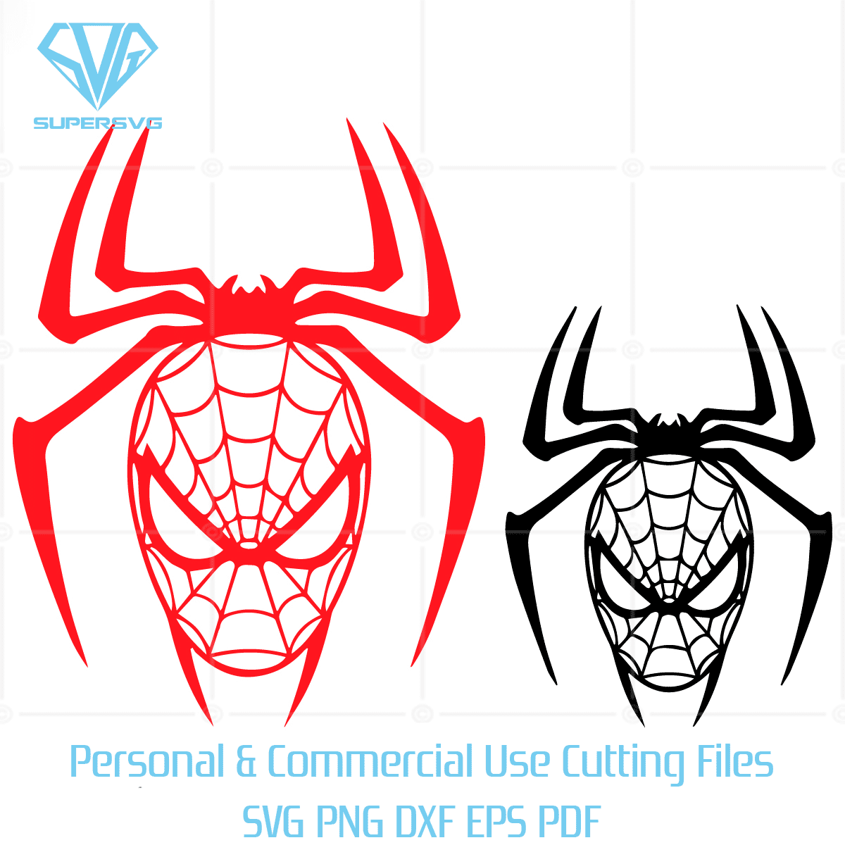 Spiderman Face Logo Simple Svg Silhouette Files