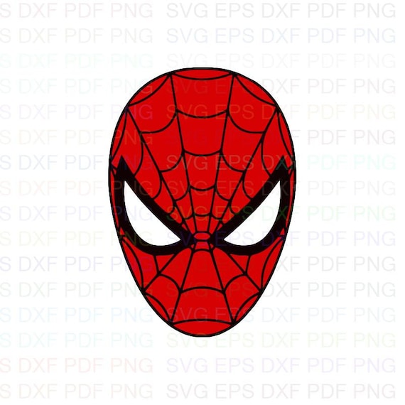 Spider Man Face 2 Svg Dxf Eps Pdf Png Cricut Cutting file | Etsy