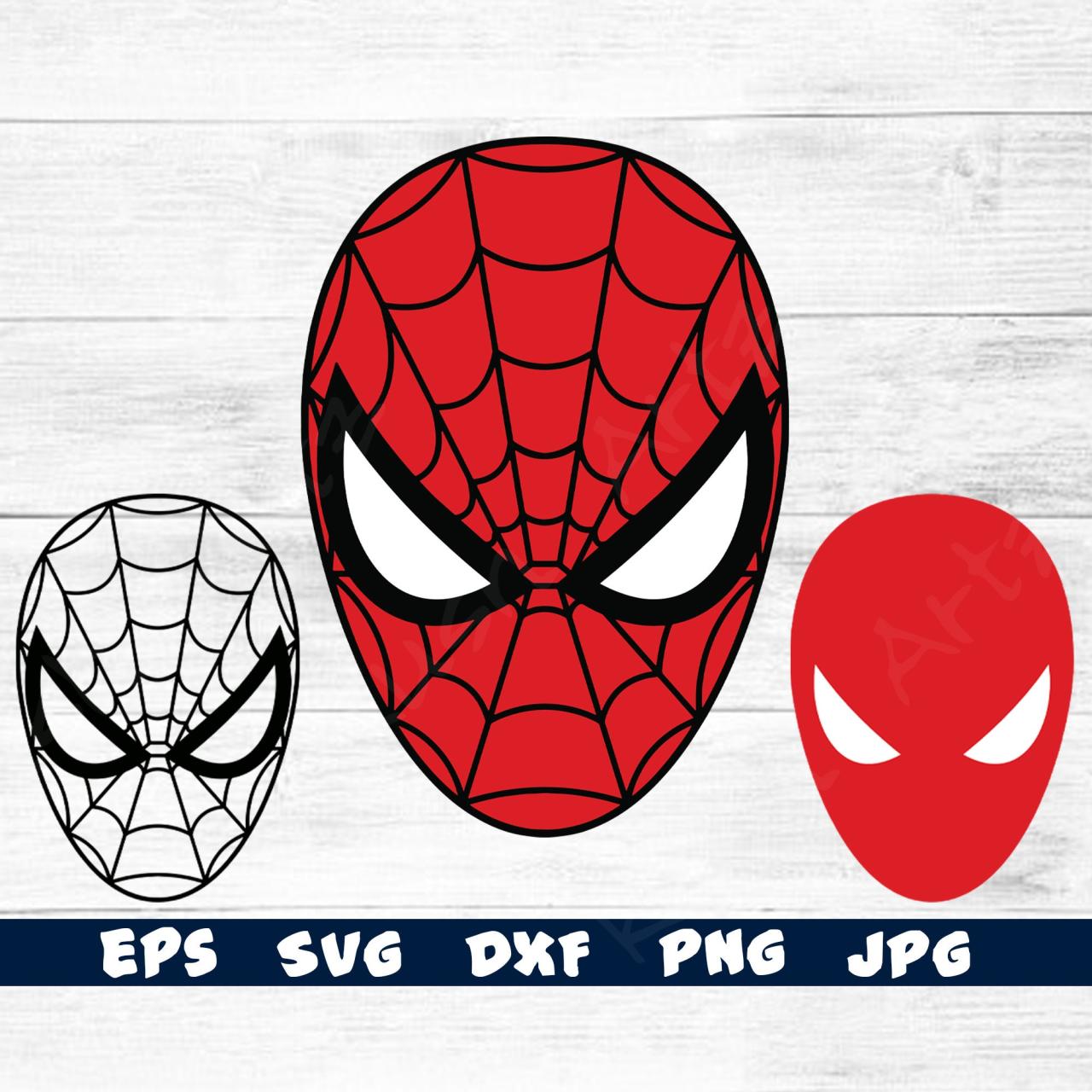 Spiderman Svg Cutting Files Spiderman Digital Clip Art Spiderman Face